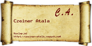 Czeiner Atala névjegykártya